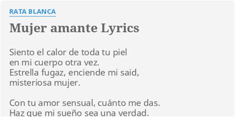 mujer amante letra|Letra de la canción Mujer amante .